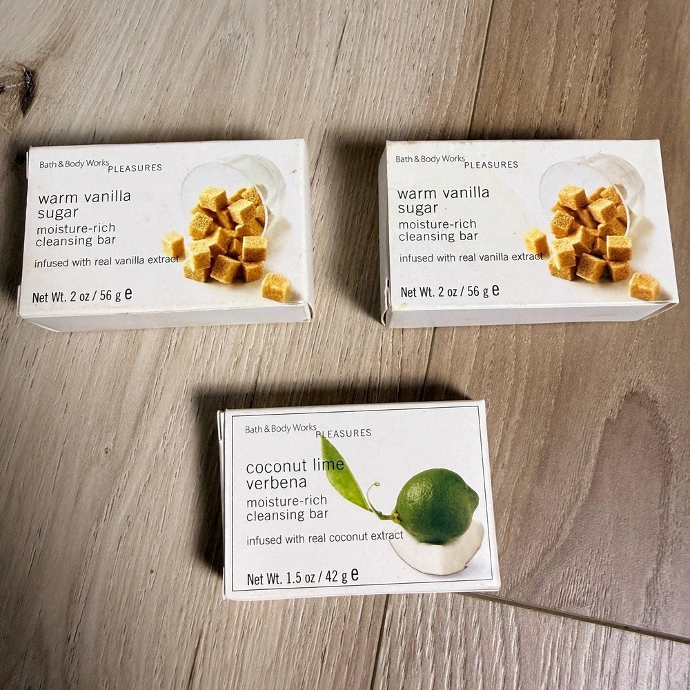Bath and Body Works - 3 Soaps- Coconut lime verbena, warm vanilla sugar